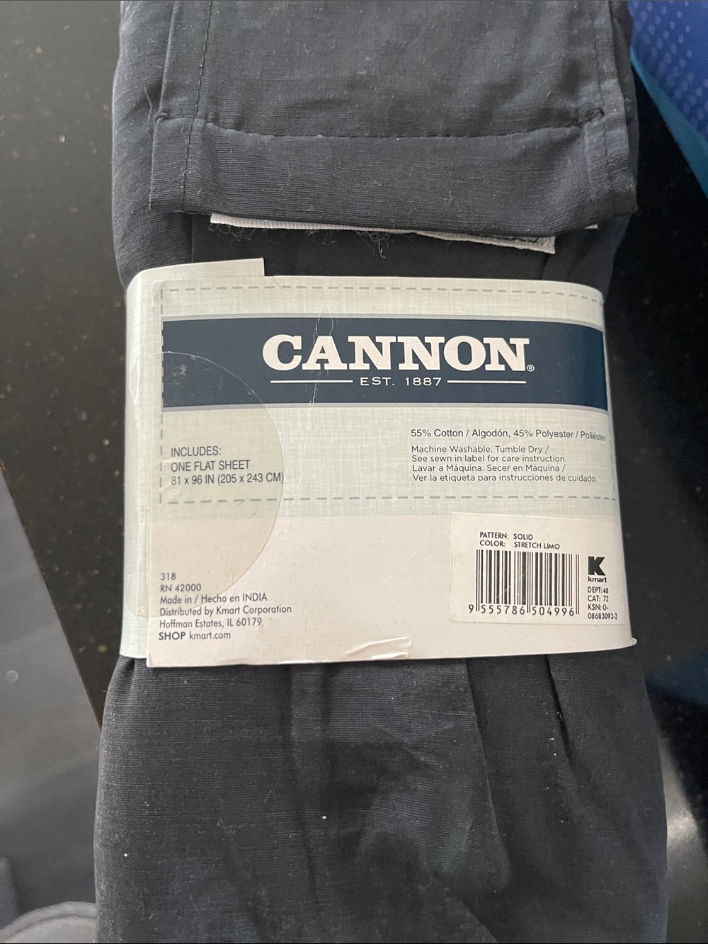 Black flat sheet 200 count
